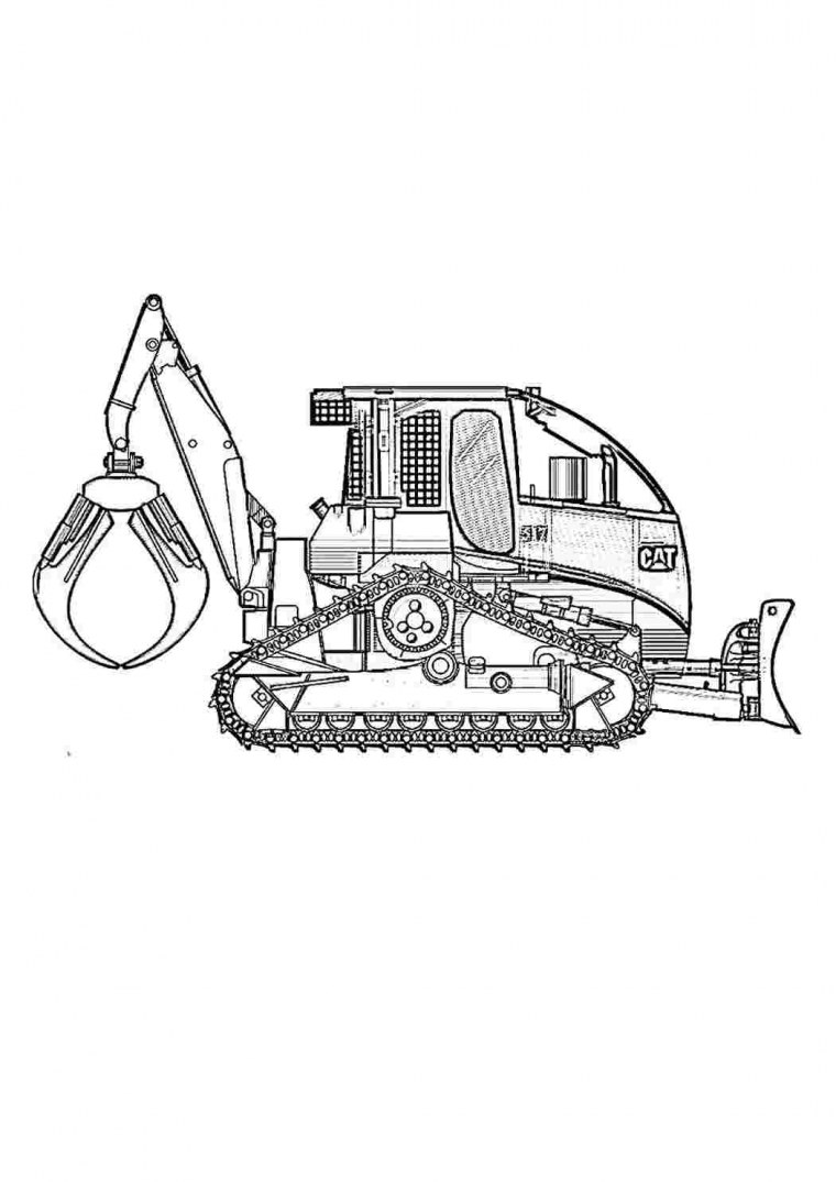 Трелевочный трактор раскраска