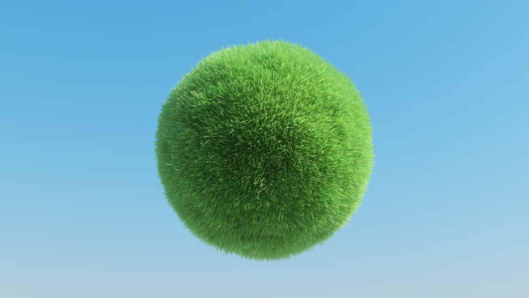 Зеленый шар трава