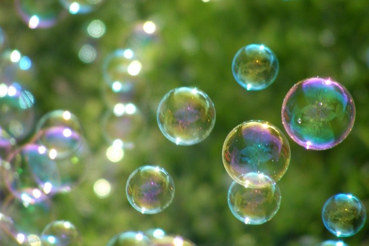 Разноцветные мыльные пузыри
