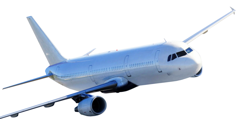 Самолет на прозрачном фоне