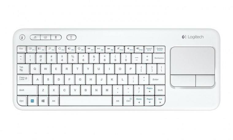 Клавиатура Logitech Wireless Touch Keyboard k400 White USB