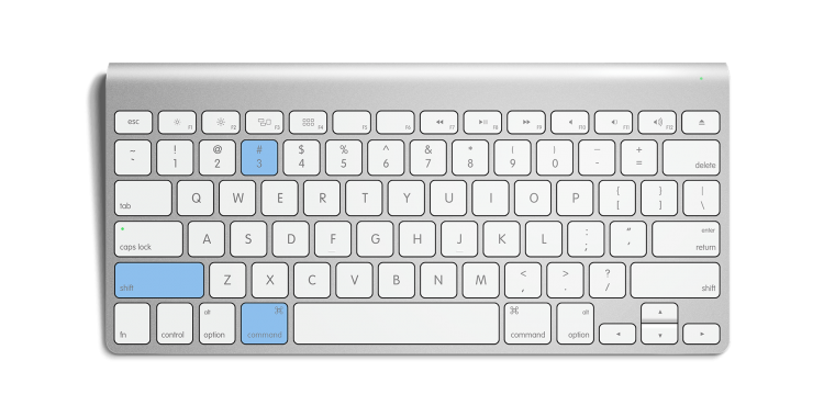 Cmd + Shift + 4