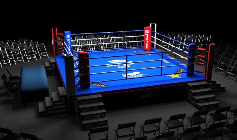 Ринг боксерский на раме 6м х 6м (Боевая зона 5м х 5м)