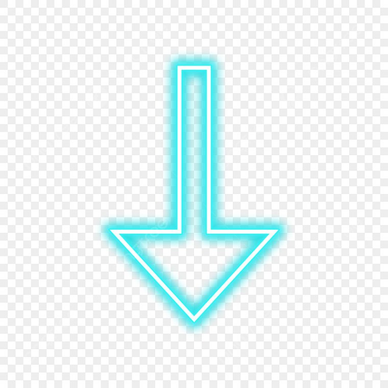 Неоновая стрелка вниз