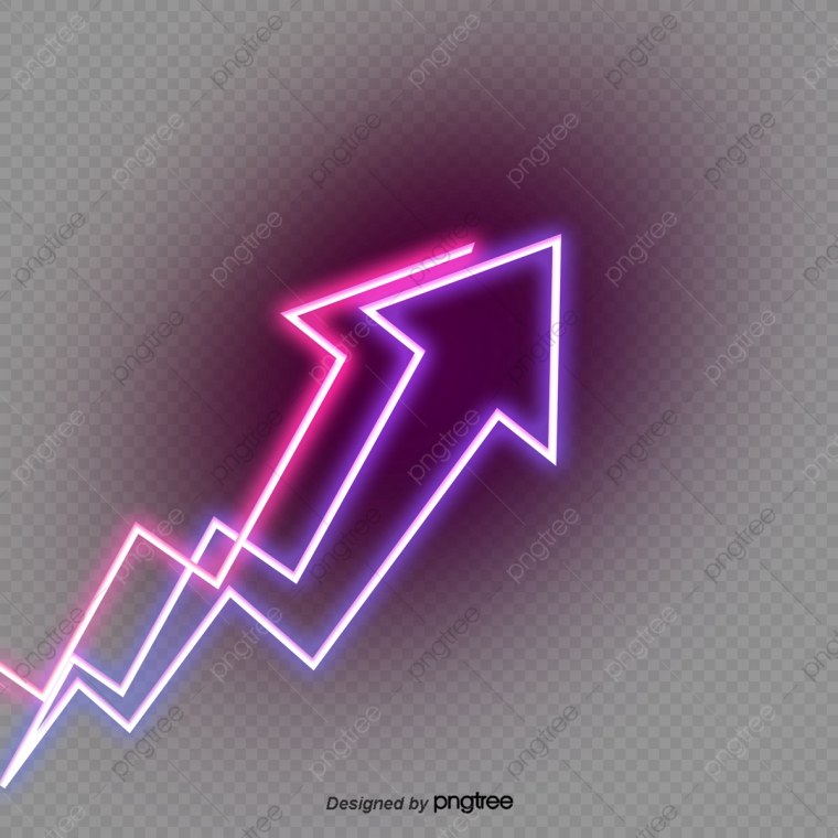 Неоновая стрелка вниз