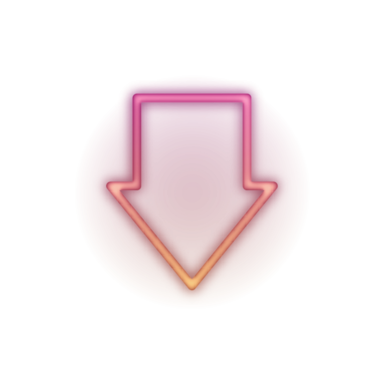 Неоновая стрелка вниз