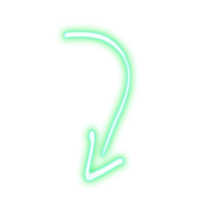 Неоновые стрелки на прозрачном фоне