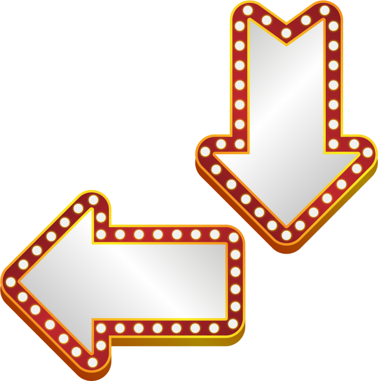 Неоновая стрелка указатель