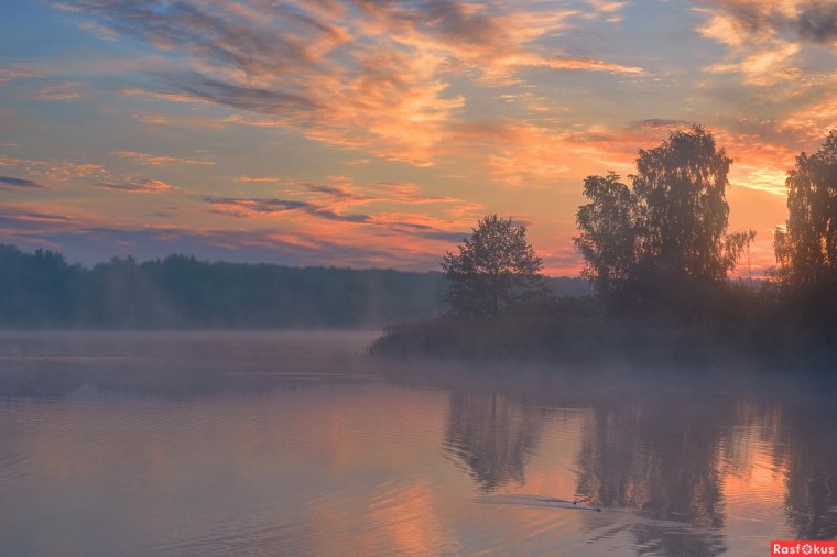 Заря красивые пейзажи