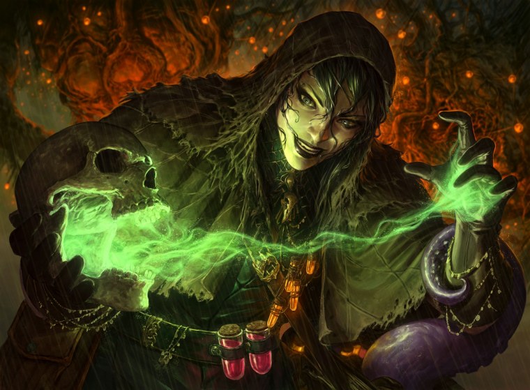 Тёмный маг некромант арт