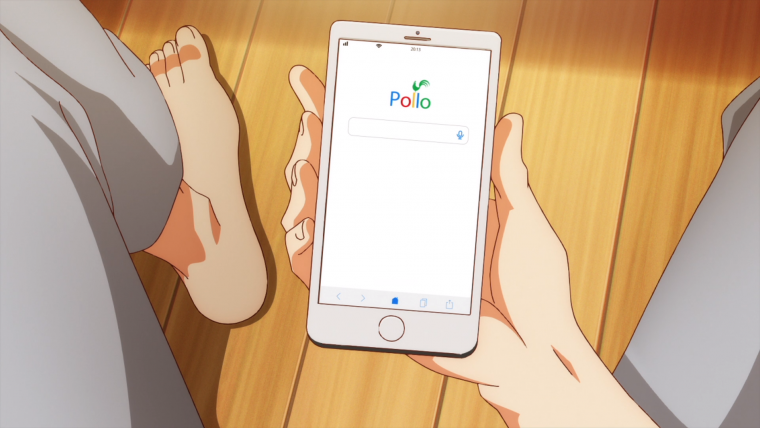 Аниме смартфон в руке