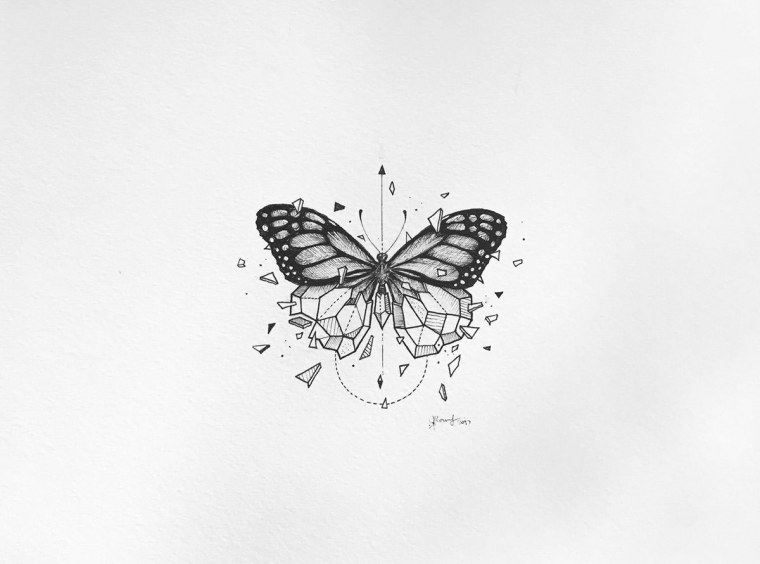 Черные бабочки на белом фоне