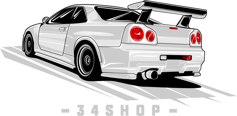Стикер с GTR r34