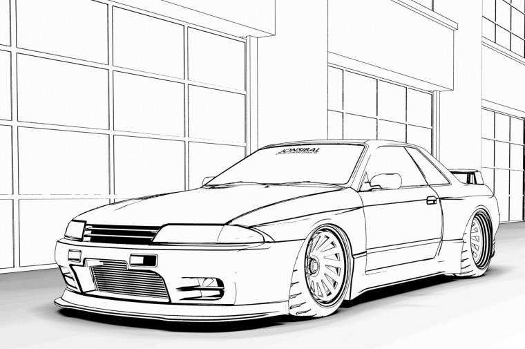 Nissan Skyline r34 vector