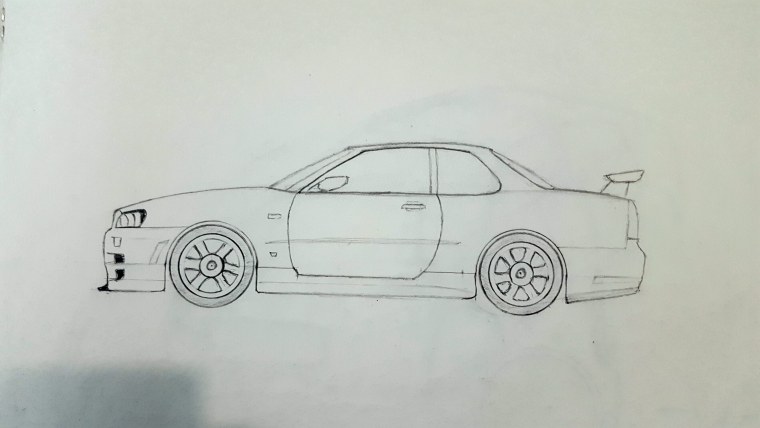 Nissan Skyline GTR r34 draw