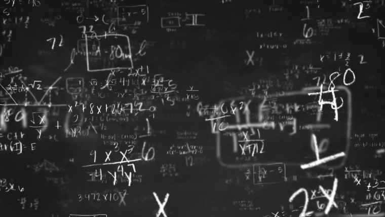 Меловая доска с формулами