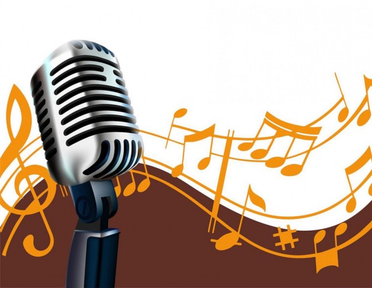 Фон с микрофоном для афиши