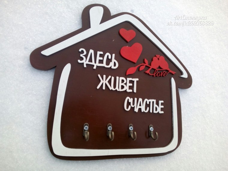 Надпись на ключницу для семьи