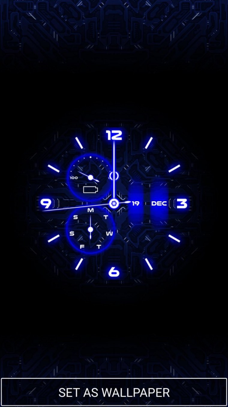 Аналоговые часы на экран