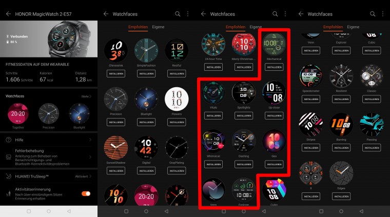Хонор вотч Мэджик циферблаты