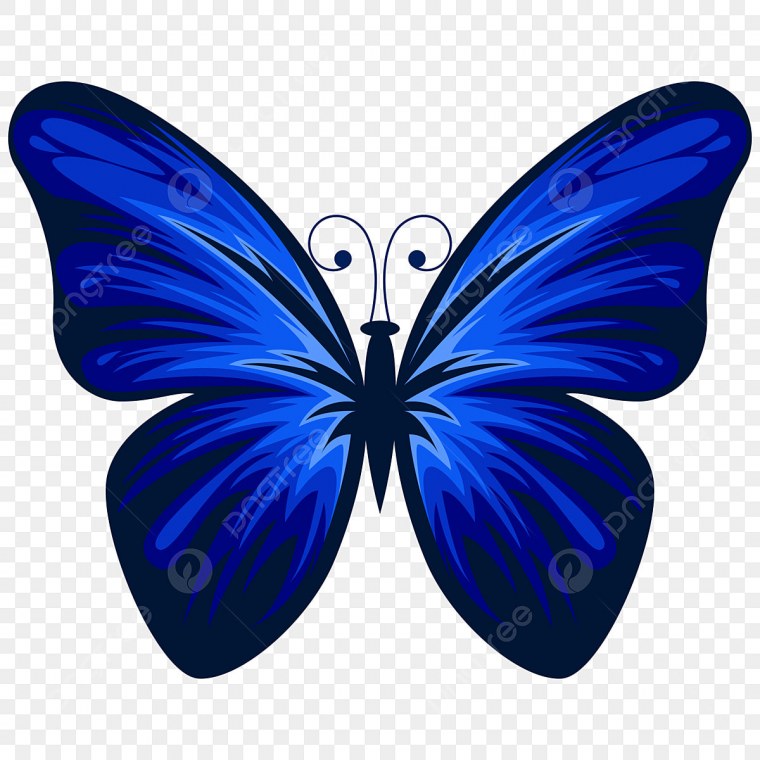 Много бабочек на прозрачном фоне