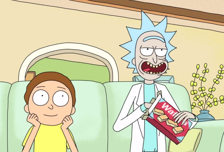 Рик и Морти радостные