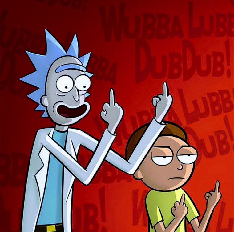 Рик и Морти показывают фак