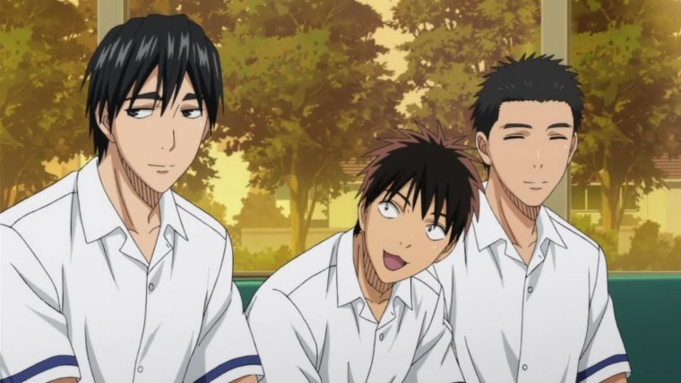 Обои на телефон из аниме баскетбол Куроко, Хинджи Коганеи с котом