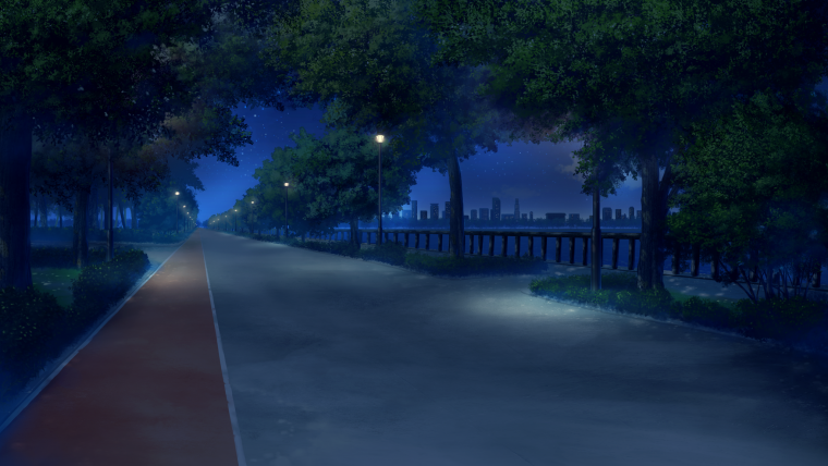 Ночная улица аниме