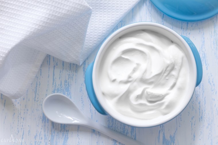 Сметана вид сверху