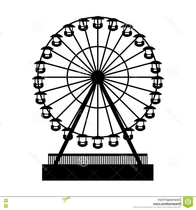 Колесо обозрения силуэт