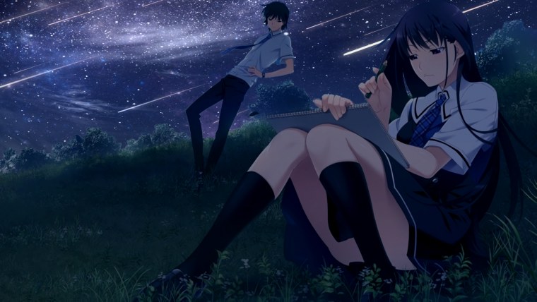 Аниме Эдем в серых тонах Аманэ