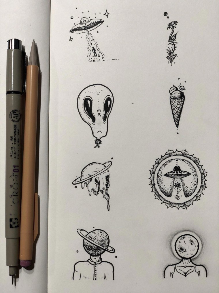 Мини тату эскизы растения