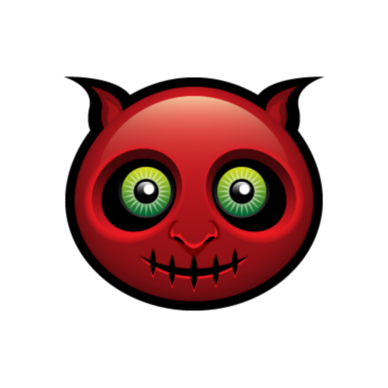 Смайлик красный демон