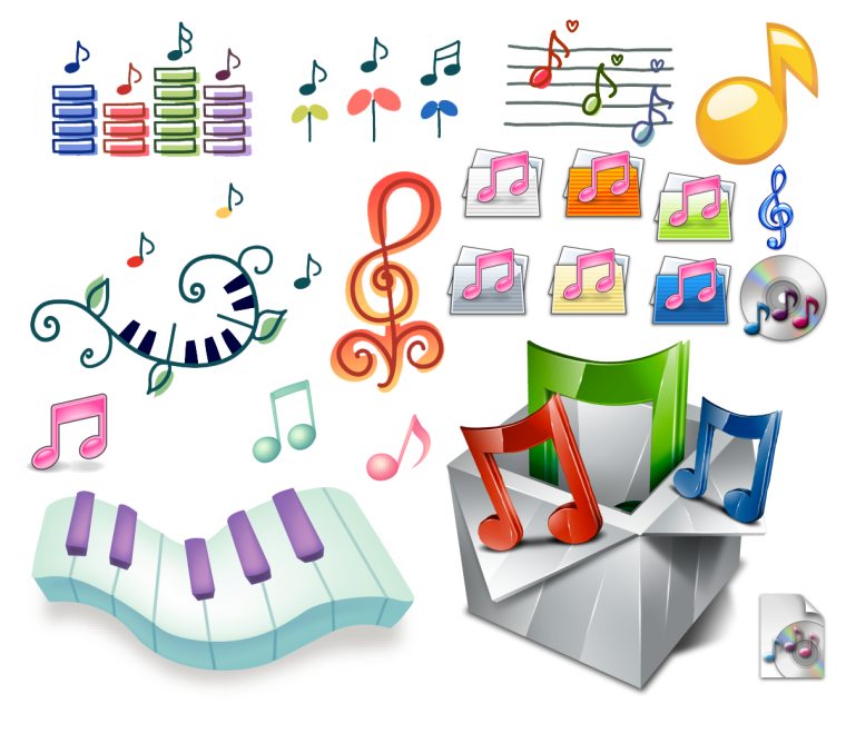 Нотки для оформления уголка музыки