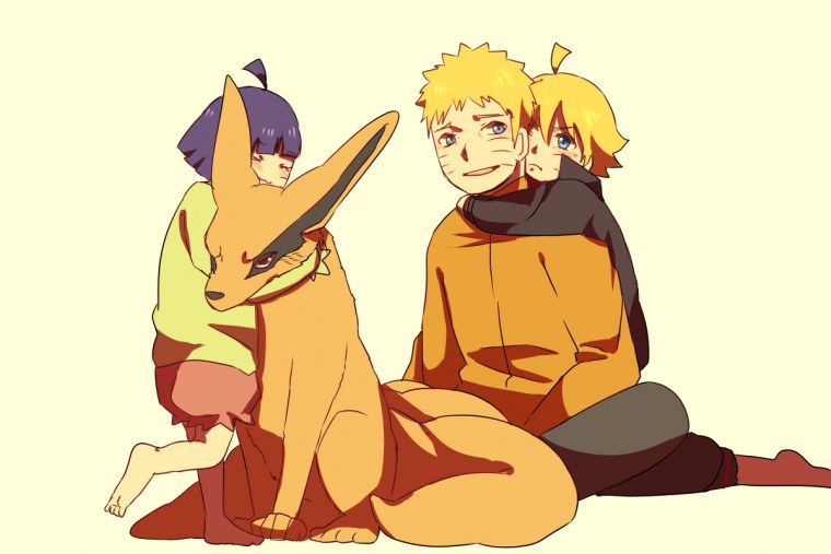 Наруто Химавари и курама