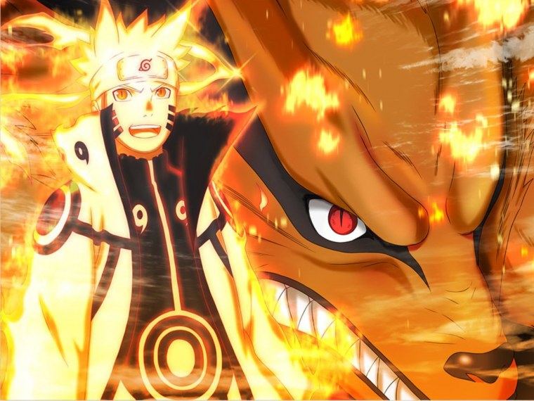 Наруто Узумаки и курама