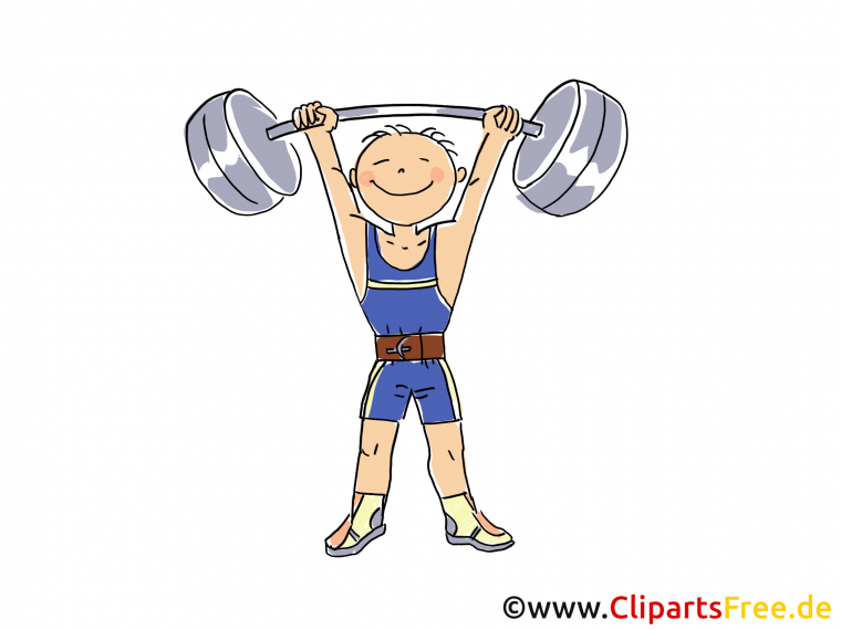Штангист мультяшный