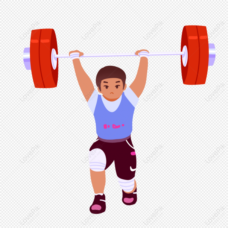 Штангист мультяшный