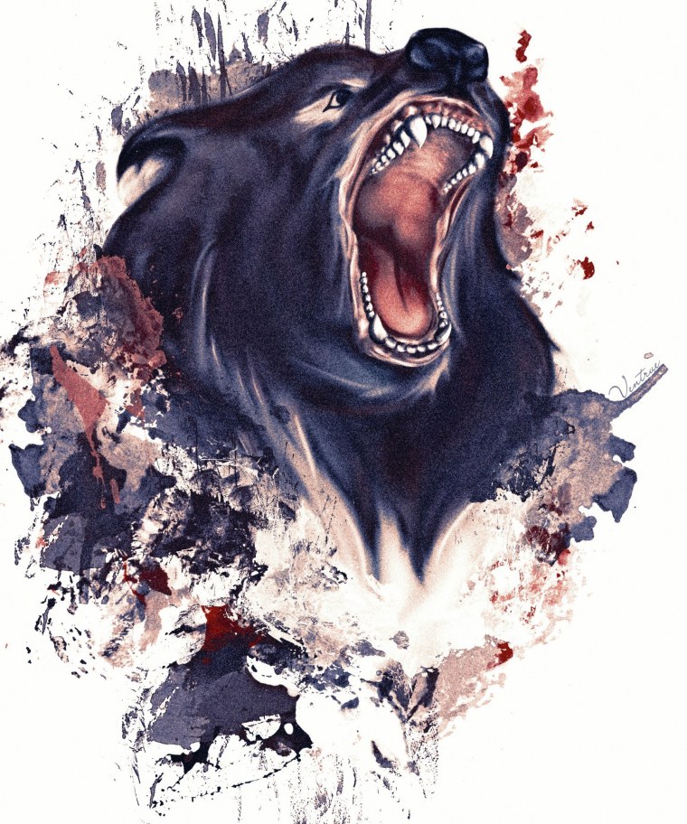 Медведь Гризли злой