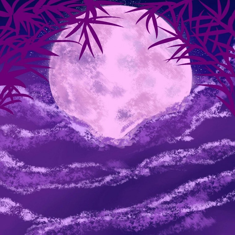 Фиолетовый фон аниме