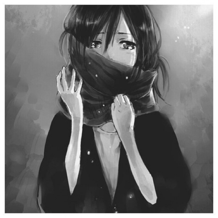 Микаса Аккерман арт грустная