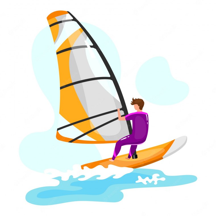 Абстрактный рисунок виндсерфер