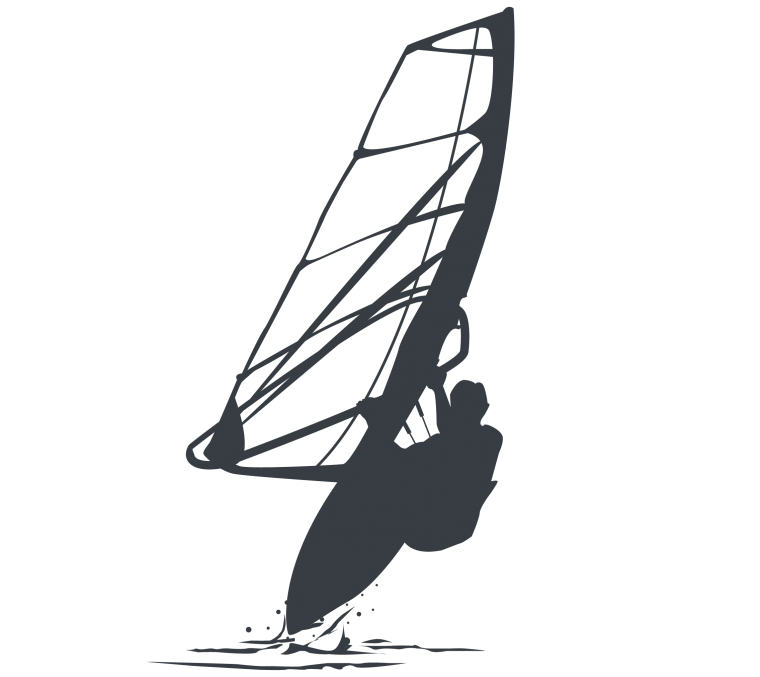Виндсерфинг силуэт