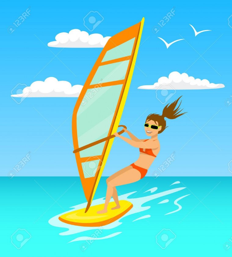 Виндсерфинг живопись