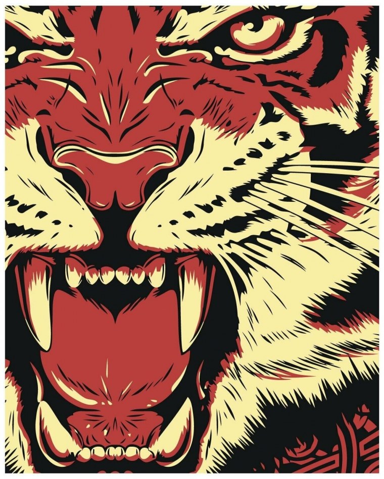 Тигр поп арт