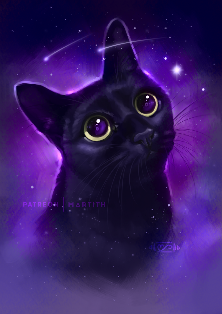 Фиолетовая кошка