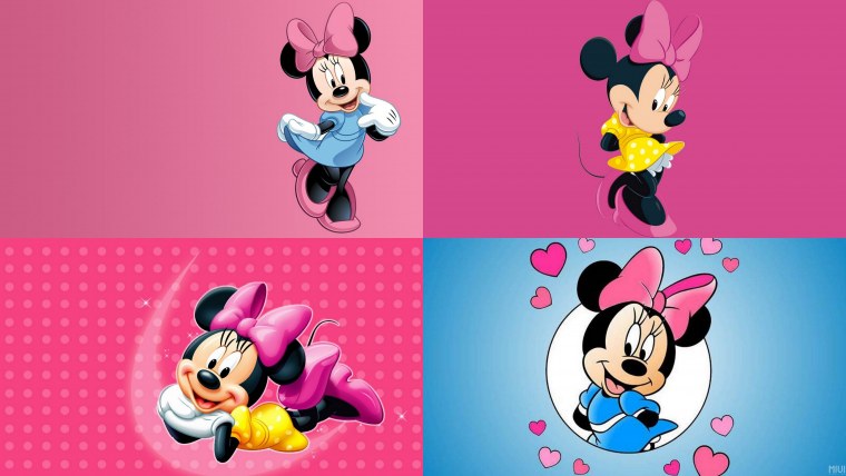 Микки и Минни Маус в мультике