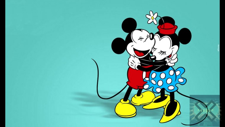 Обои Микки Маус и Минни Маус новый год