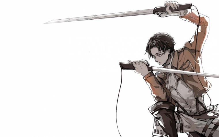 Обои на клавиатуру с Леви из атаки титанов